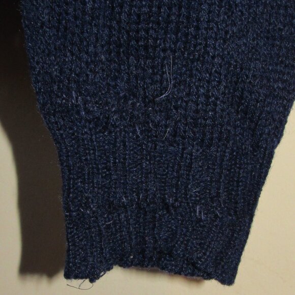 Vtg 60s Brooks Brothers Womens M Wool Made Scotland DESTROYED Cardigan Sweater - Picture 4 of 6